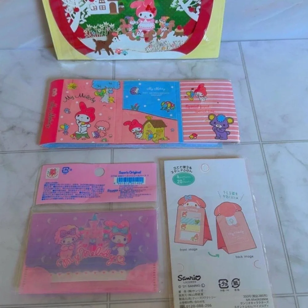ADORABLE COTTAGE CORE SANRIO MY MELODY CARD NOTEPAD BUNDLE NWT